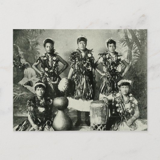 Vintage Hula Postkarte (Vorderseite)