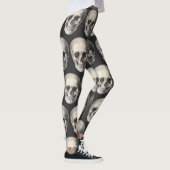 Vintage Human Anatomy Skull, Halloween Skeleton Leggings (Rechts)