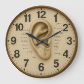 Vintage Human Ear anatomical Große Wanduhr (Vorderseite)