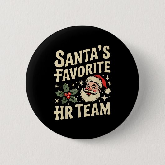 Vintage Human Resource Matching Hr Retro Christmas Button (Vorderseite)