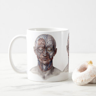 Vintage Humananatomie Wissenschaft, Kopf Kehle Nas Kaffeetasse