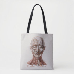 Vintage Humananatomie Wissenschaft, Kopf Kehle Nas Tasche