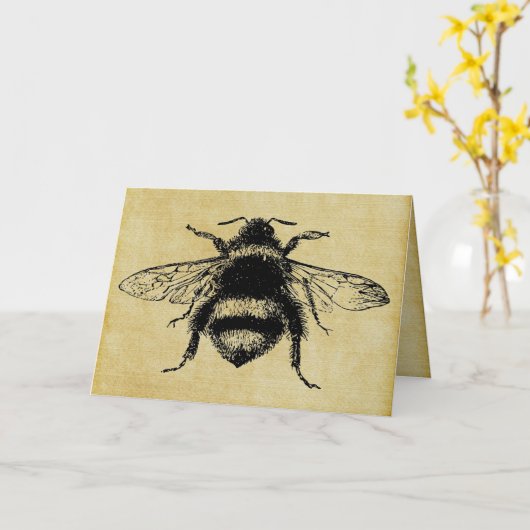 Vintage Hummel Karte (Gelbe Blume)