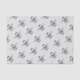 Vintage Hummelbienen und Graubienen Seidenpapier