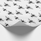 Vintage Hummeln Geschenkpapier (Ecke)