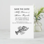 Vintage Hummer #1 Zeichnend Einladung (Stehend Vorderseite)