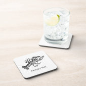 Vintage Hummer #1 Zeichnend Getränkeuntersetzer (Rechte Seite)