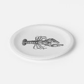 Vintage Hummer #1 Zeichnend Pappteller (Schrägansicht)