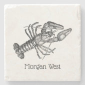 Vintage Hummer #1 Zeichnend Steinuntersetzer (Vorderseite)