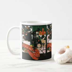 Vintage-Hummer-Champagner; Fancy elegante Party Kaffeetasse