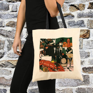 Vintage-Hummer-Champagner; Fancy elegante Party Tragetasche
