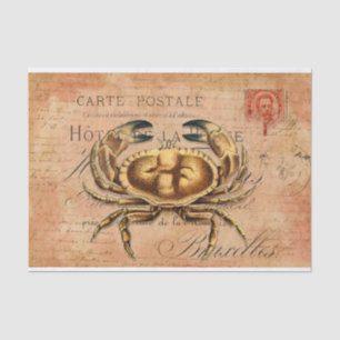 Vintage-Hummer-Französische-Postkarten-Decoupage-T Seidenpapier