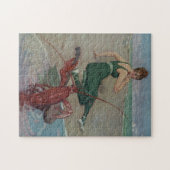 Vintage Hummer Gitarre Serenade Illustration 1914 Puzzle (Horizontal)