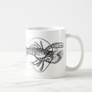 Vintage-Hummer-Illustration Kaffeetasse