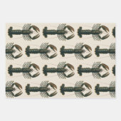 Vintage Hummer, marines Leben Geschenkpapier Set (Vorderseite)