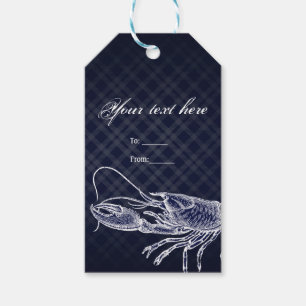Vintage-Hummer-Navyblau-elegantes-schickes-Partyga Geschenkanhänger