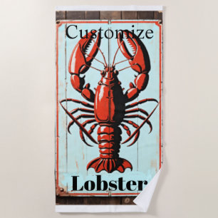 Vintage-Hummer-Schild Thunder_Cove Strandtuch