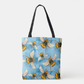 Vintage Hummerdarstellung auf blauen Wolken Tasche (Rückseite)