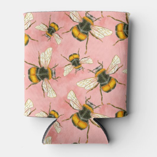 Vintage Hummerdarstellung auf Pfirsichwolken Dosenkühler (Vorderseite)