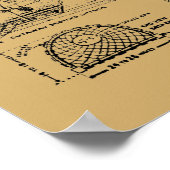 Vintage Hummerfallen-Diagramme Poster (Ecke)