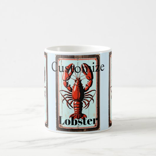 Vintage-Hummergeichen Thunder_Cove Kaffeetasse (Mittel)