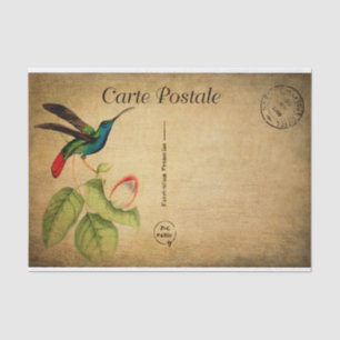 Vintage Humming Bird Floral Blume Französisch Seidenpapier
