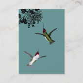 Vintage Humming-Vögel wählen Hintergrundfarben Visitenkarte (Rückseite)
