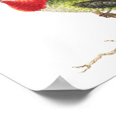 Vintage Hummingbird-Illustration Poster (Ecke)