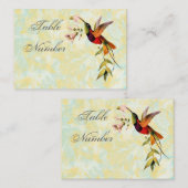 Vintage Hummingbird Tischnummer Cards Platzkarte (Vorne/Hinten)