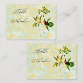 Vintage Hummingbird Tischnummer Cards Platzkarte (Vorne/Hinten)