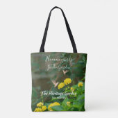 Vintage Hummingbird & Wildflower Market Tote Tasche (Rückseite)