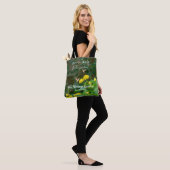 Vintage Hummingbird & Wildflower Market Tote Tasche (Am Model)