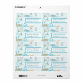 Vintage Hummingbirds Aqua & Coral Labels (Vorne)