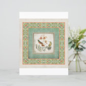Vintage Hummingbirds Chinoiserie Asiatisches Blume (Stehend Vorderseite)