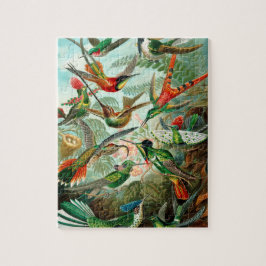 Vintage Hummingbirds Decorative Illustration Art Puzzle