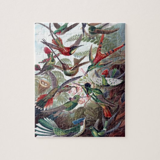 Vintage Hummingbirds Old Book Illustration Puzzle (Vertikal)
