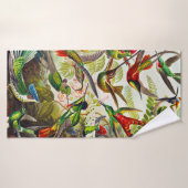 Vintage Hummingbirds von Ernst Haeckel Badehandtuch (Badehandtuch)