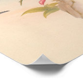 Vintage Hummingvögel Art Bird Print Blumen Nest Poster (Ecke)