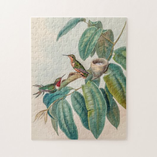 Vintage Hummingvögel von John Gould Puzzle (Vertikal)