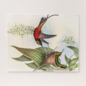 Vintage Hummingvögel von John Gould Puzzle (Horizontal)