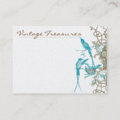 Vintage Hummingvögel wirbeln Design Visitenkarte (Rückseite)