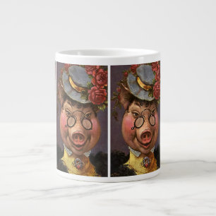 Vintage Humor, alberne und lustige viktorianische  Jumbo-Tasse