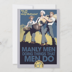 Vintage Humor Männliche MÄNNER Einladung