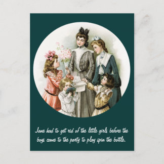 Vintage Humor Party Postkarte