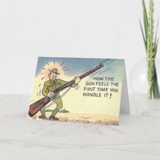 Vintage humorvolle Militärarmee-Karte Karte