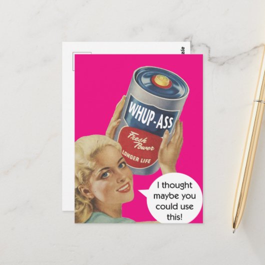 Vintage humorvolle Postkarte (Vorderseite/Rückseite Beispiel)