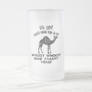 Vintage Hump Day Kamel Frosted Bierkrug Mattglas Bierglas