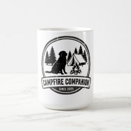 Vintage-Hund-Camping - Lagerfeuer-Begleiter Retro  Kaffeetasse