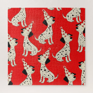 Vintage-Hund Geburtstag Puzzle