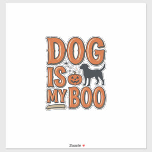 Vintage-Hund ist mein Boo-Halloween-Shirt-Design_1 Aufkleber